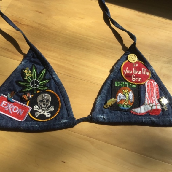 Studded Blue Bikini Set - Picture 6 of 8